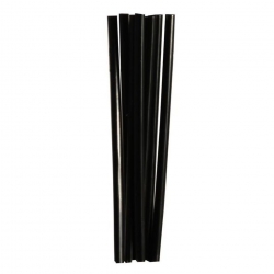 Трубочки для коктейля прямые черные широкие Д=8мм. 240мм. 250шт/уп